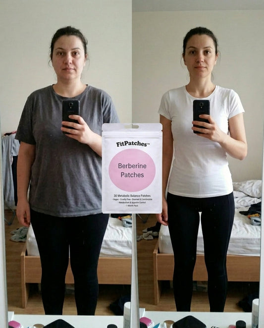 FitPatches преди и след — огледално селфи